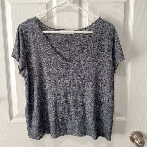 UO project social grey raw hem top - Picture 1 of 4